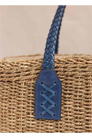 Rope  bag wih cobalt blue handles Laboratorio Capri | 234CORDACOBALTBLUE
